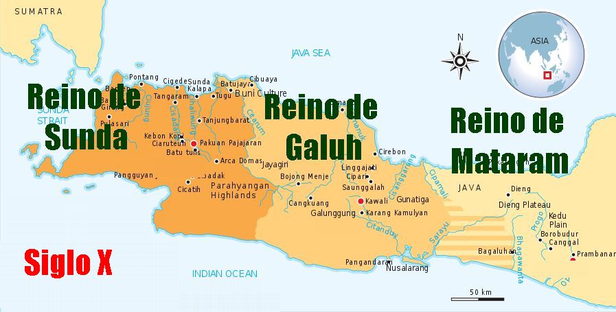 El reino de Galuh en Indonesia