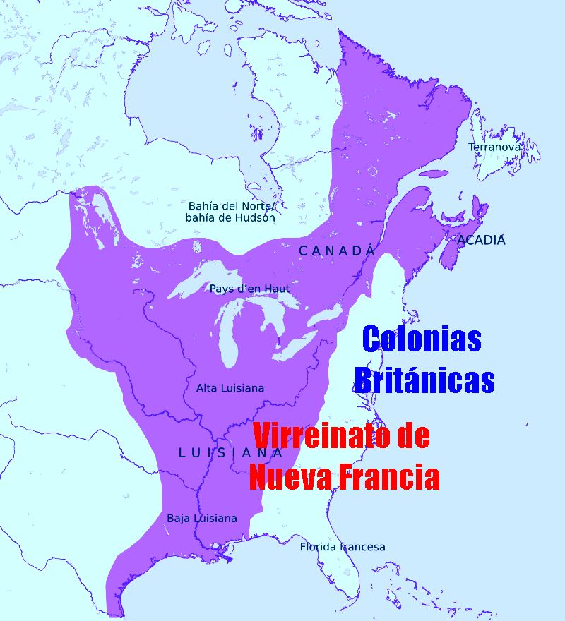 El Virreinato de Nueva Francia